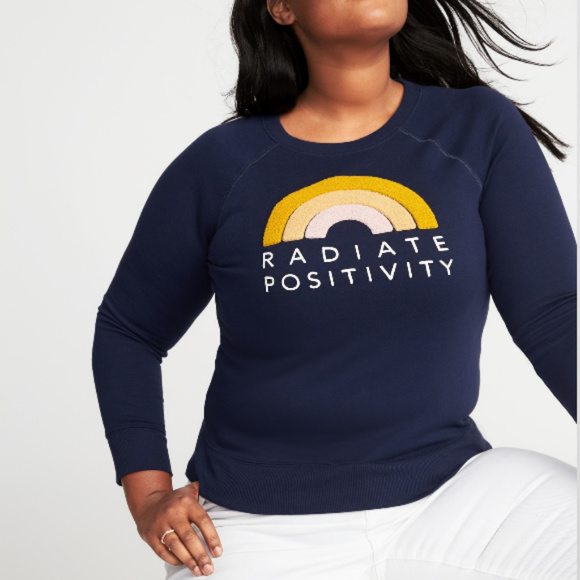 old navy radiate positivity sweatshirt